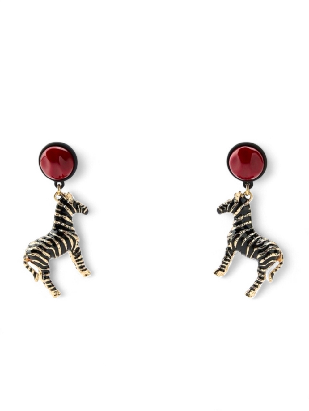 ZARA Zebra Circle Earrings